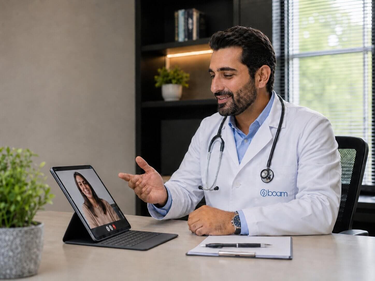 Physician providing a doctor-guided peptide therapy consultation